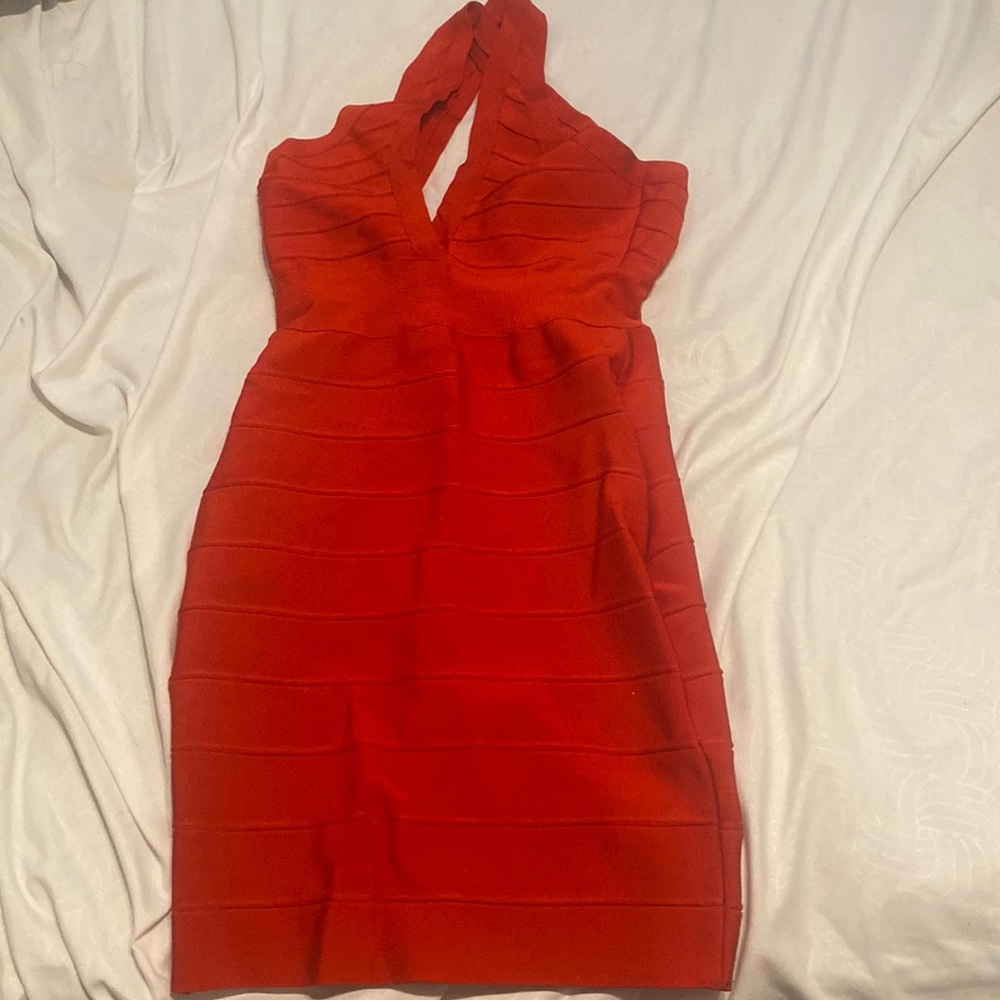 Hot Miami Styles Red Halter Dress